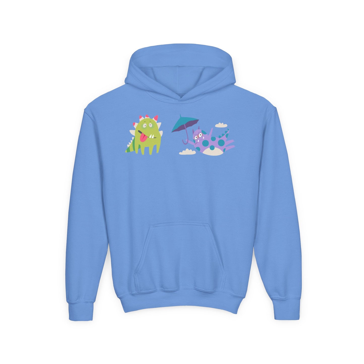 Youth Heavy Blend Hooded Sweatshirt - Monsters playing