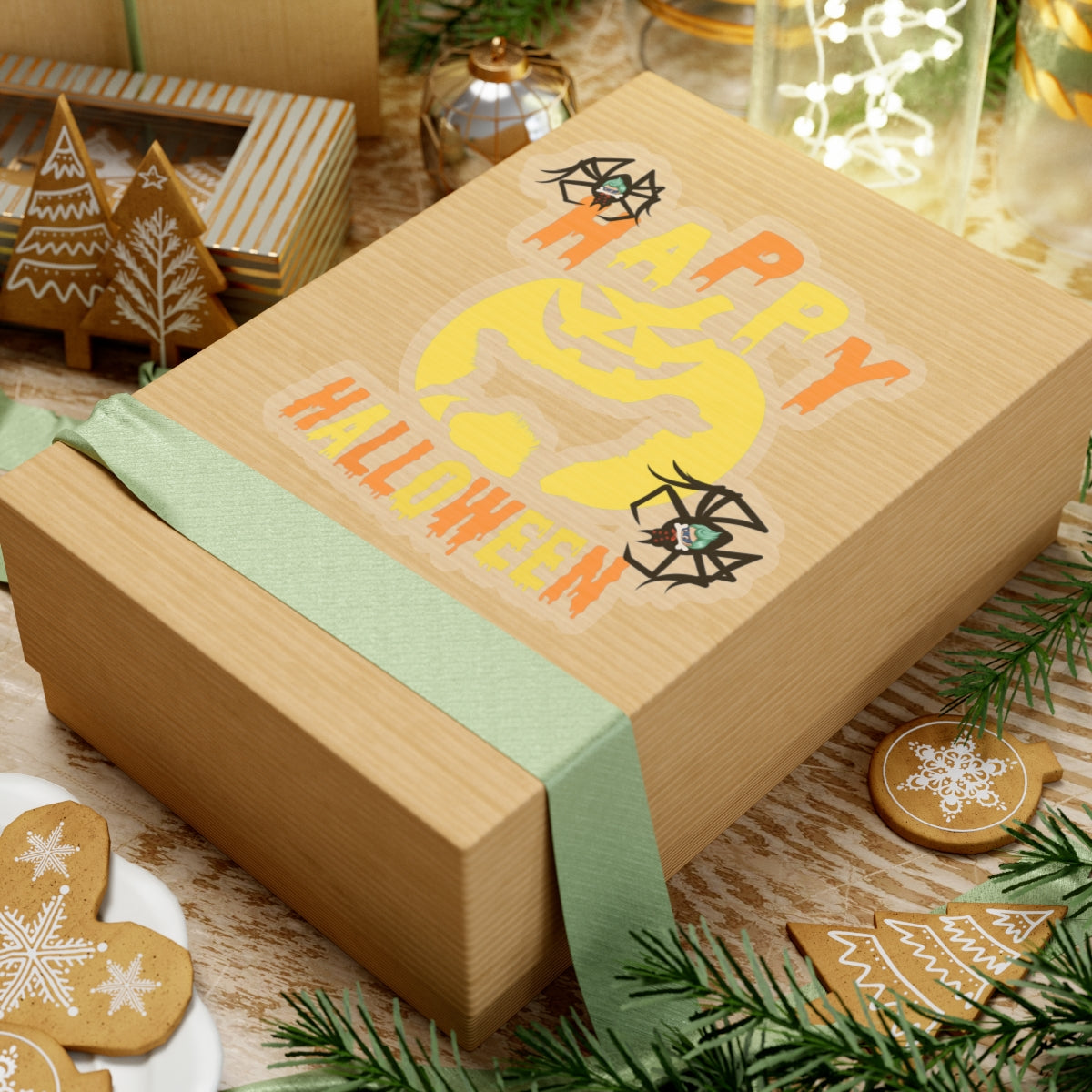 Kiss-Cut Stickers - Happy holloween Printify