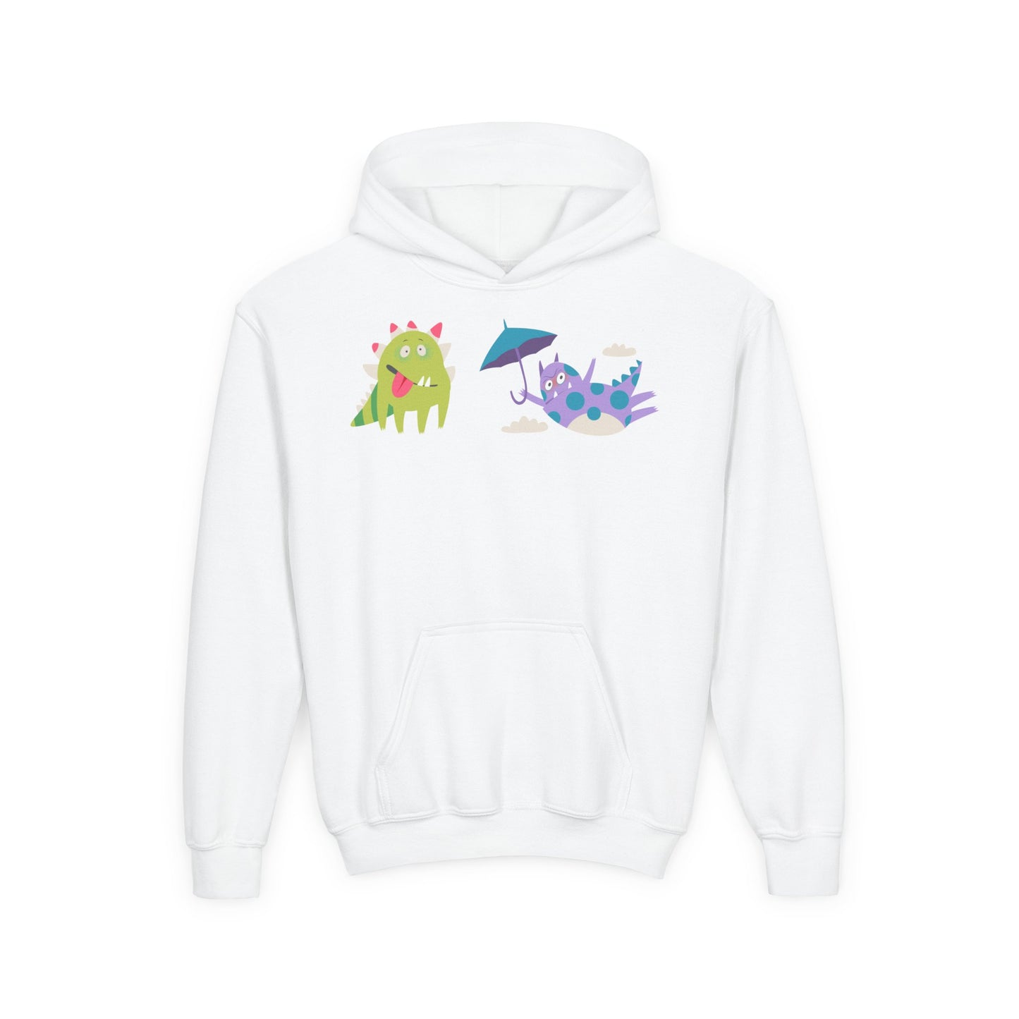 Youth Heavy Blend Hooded Sweatshirt - Monsters playing