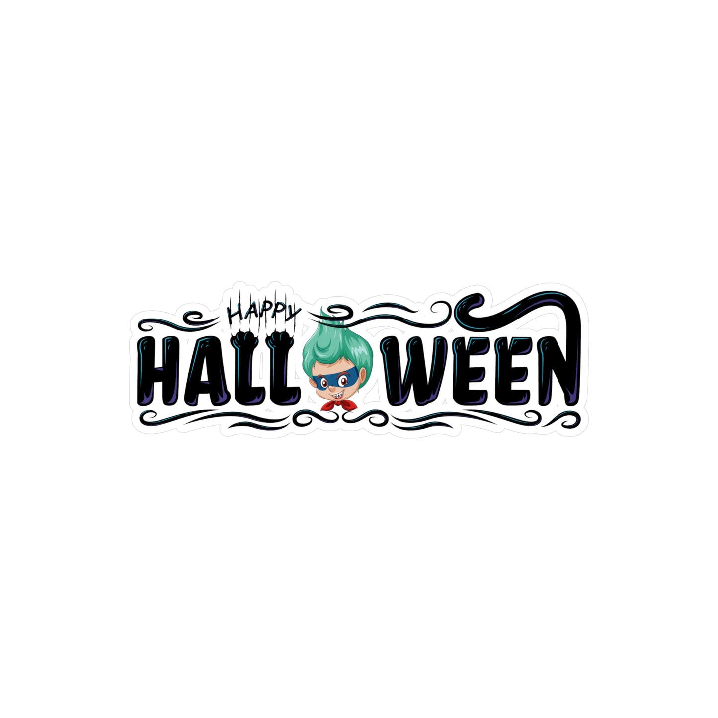 Halloween Kiss-Cut Vinyl Decals – Happy halloween by super kiddo