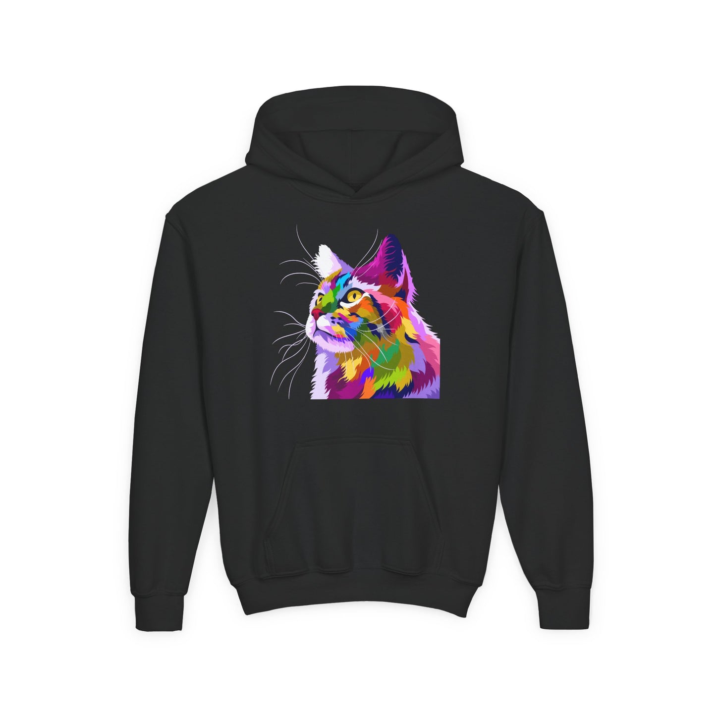 Youth Heavy Blend Hooded Sweatshirt - The cat