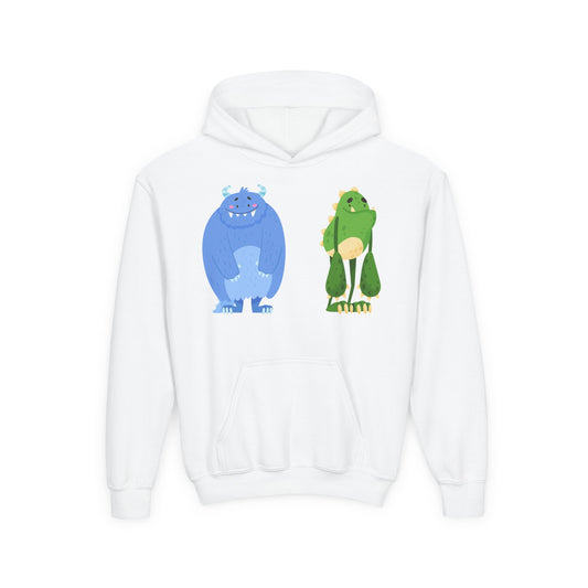 Youth Heavy Blend Hooded Sweatshirt - Cute monster