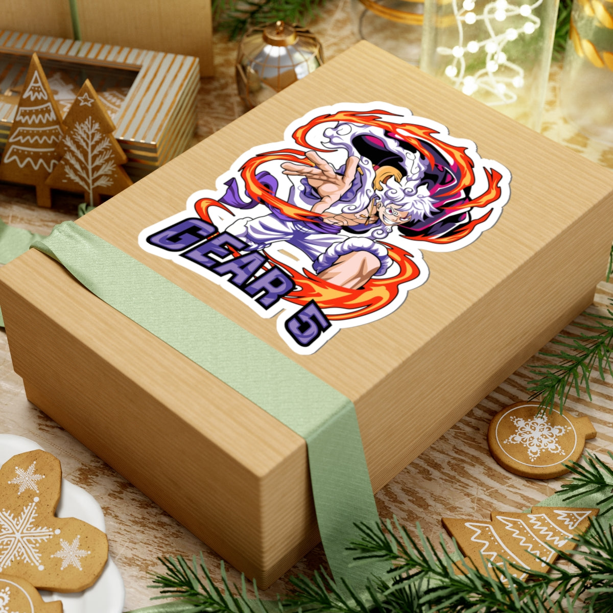 Kiss-Cut Stickers - One peice money d. luffy gear 5