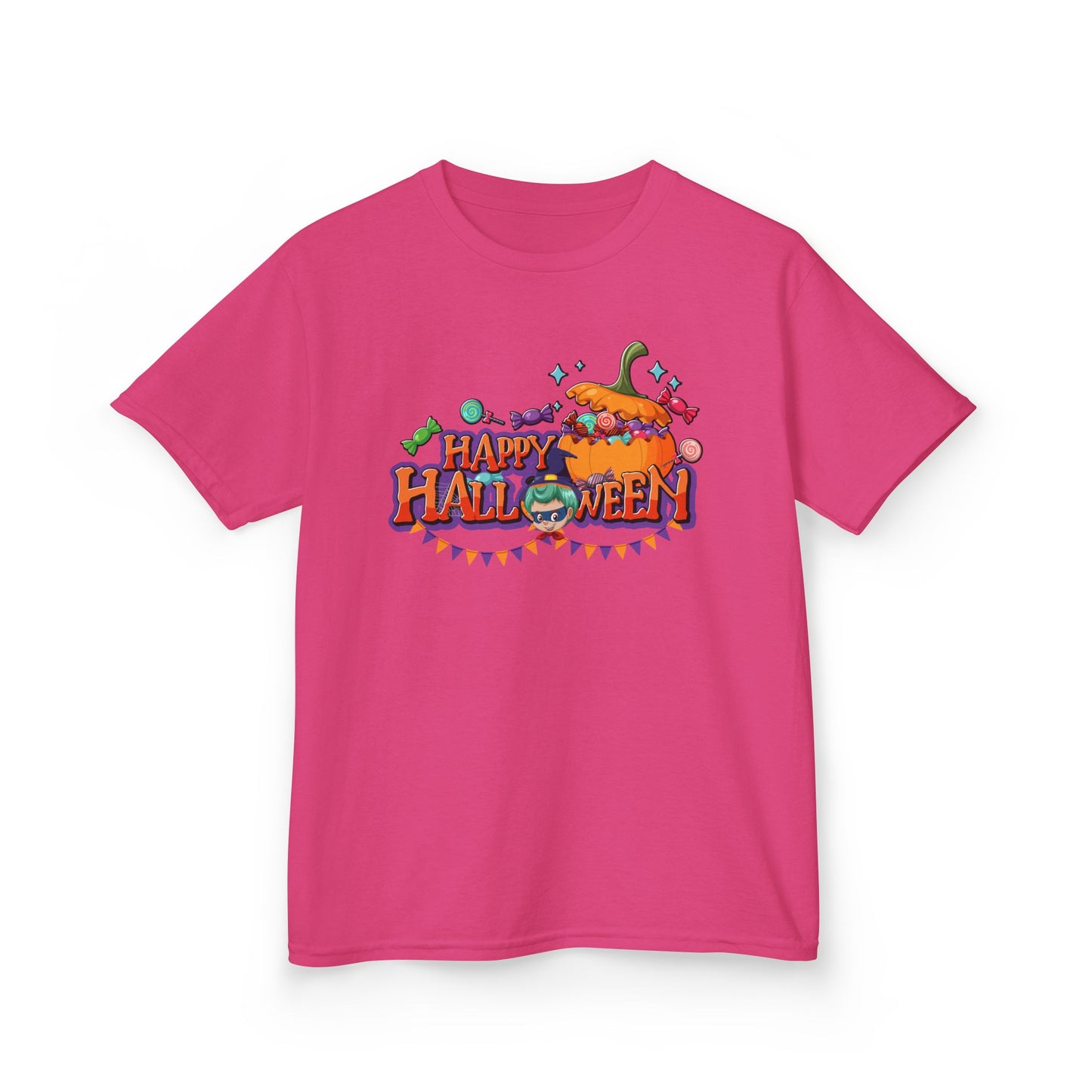 Kids Heavy Cotton™ Tee - Happy halloween banner