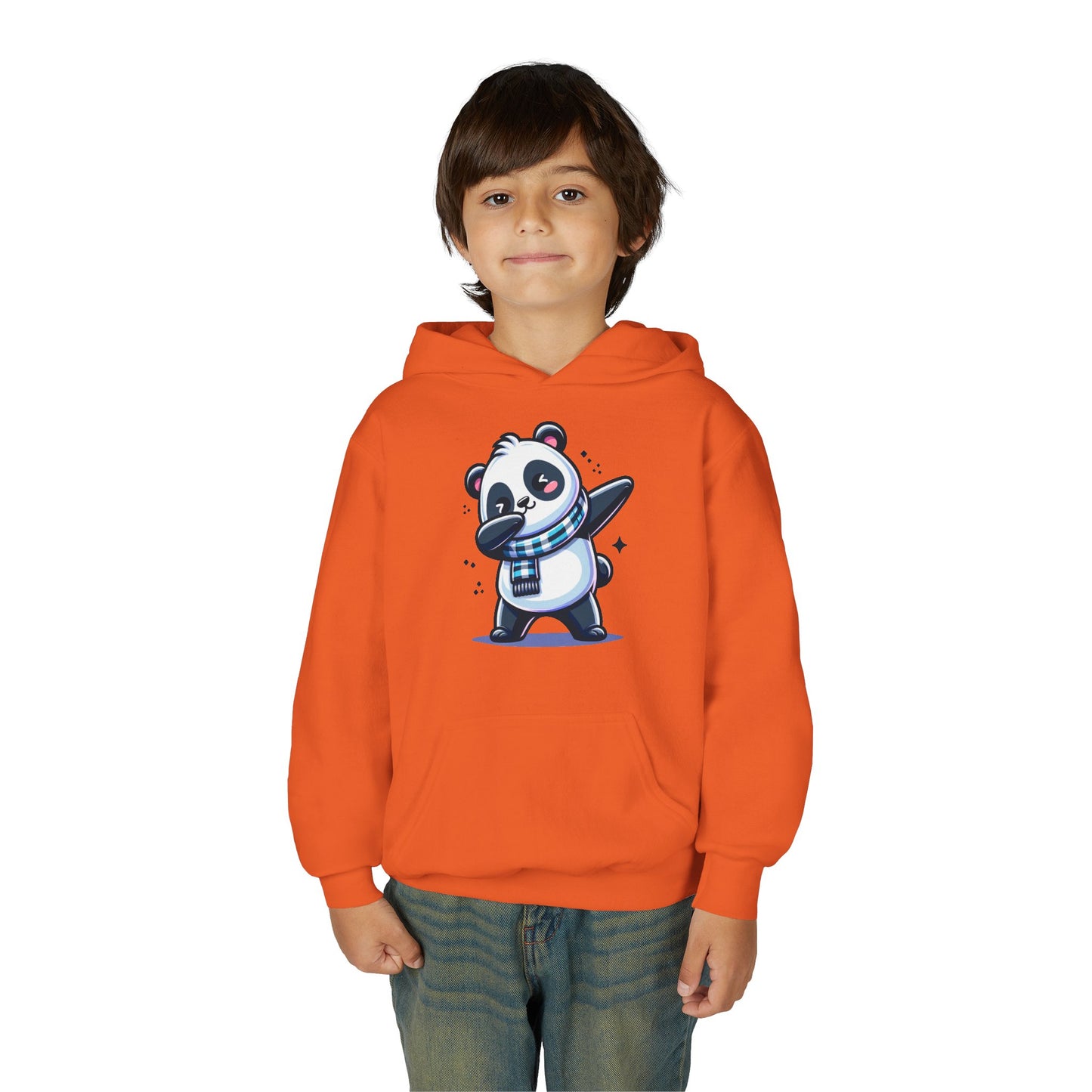 Youth Heavy Blend Hooded Sweatshirt - Panda dabbing dance