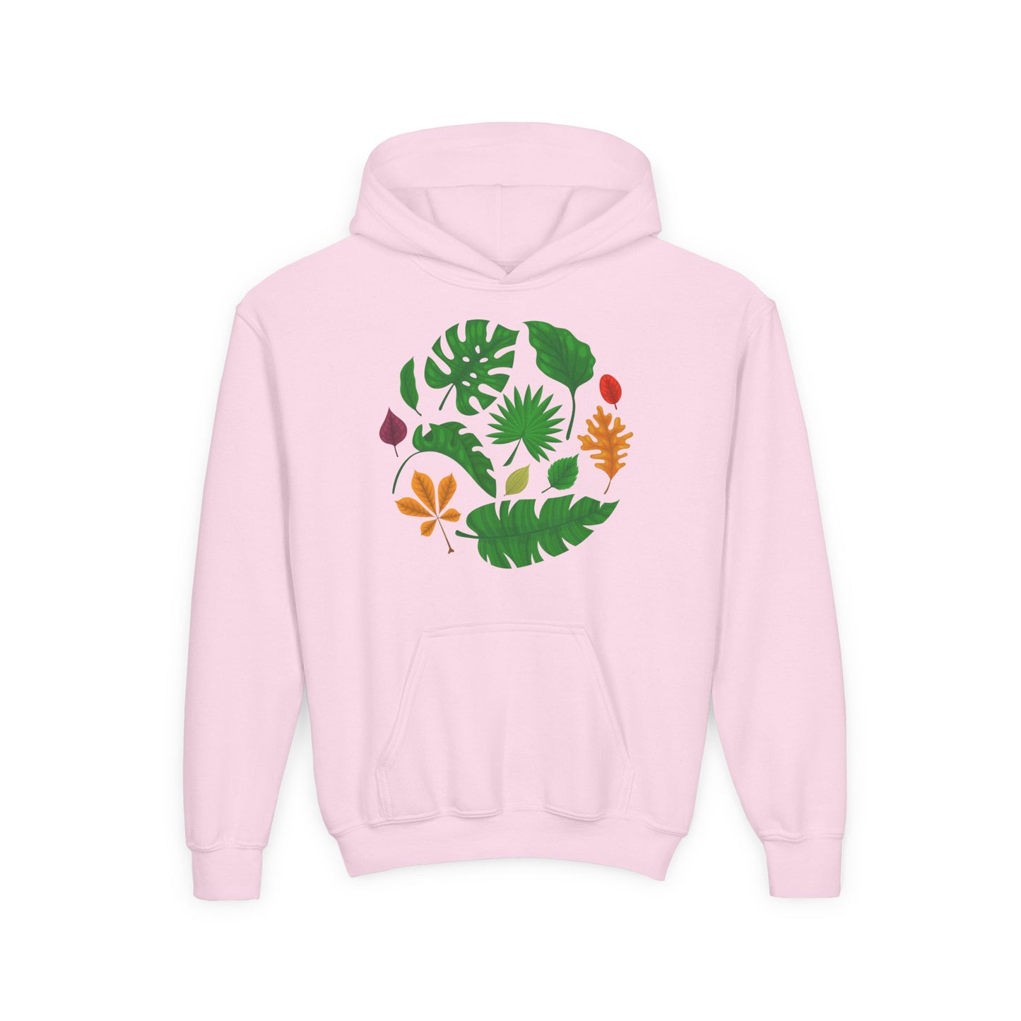 Youth Heavy Blend Hooded Sweatshirt - Beautiful leaves