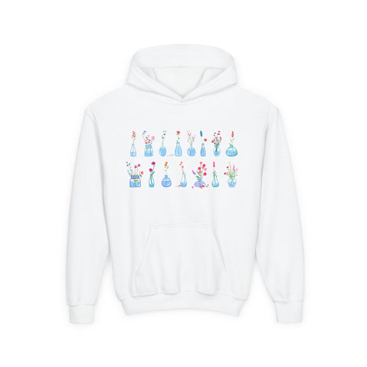 Youth Heavy Blend Hooded Sweatshirt - Set of flower vase