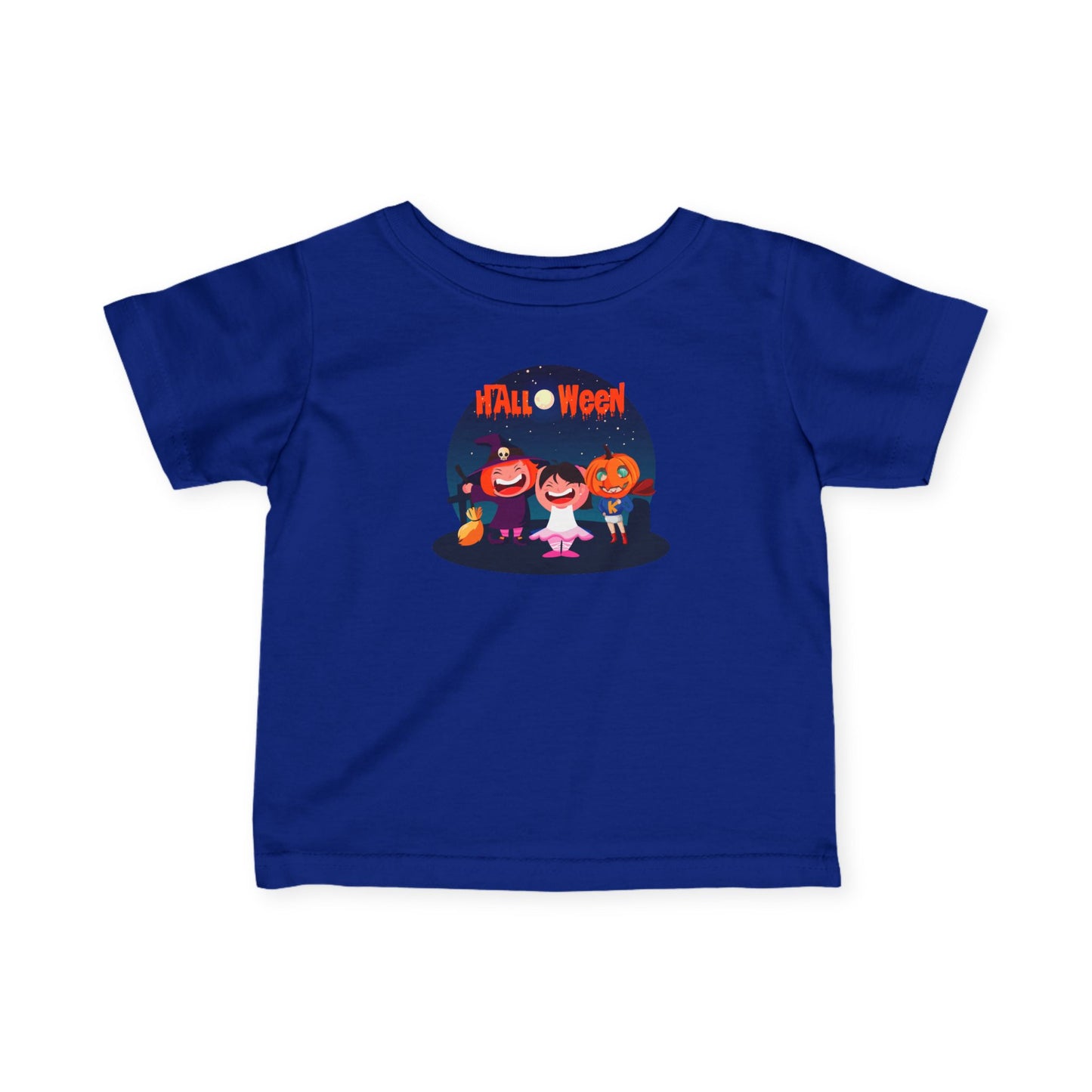 Infant Fine Jersey Tee - Super kiddo wearing pumpkin