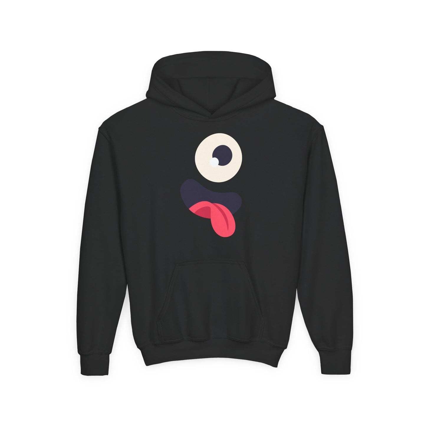Youth Heavy Blend Hooded Sweatshirt - Monsters Eyes and tongue