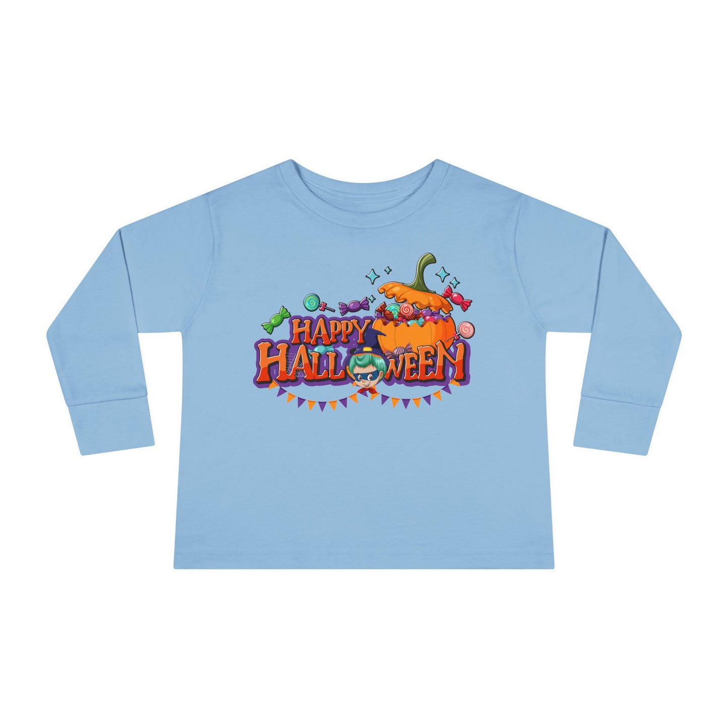 Toddler Long Sleeve Tee - Happy halloween banner