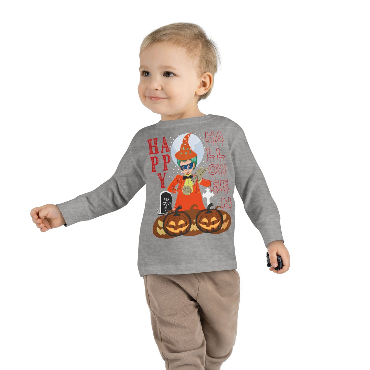 Toddler Long Sleeve Tee - Holloween design by super kiddo