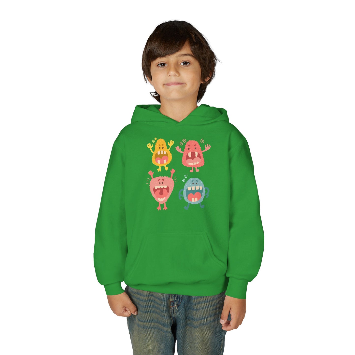 Youth Heavy Blend Hooded Sweatshirt -  Screaming monsters