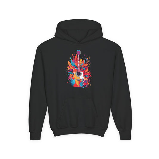 Kids Colorful Guitar Hoodie Printify