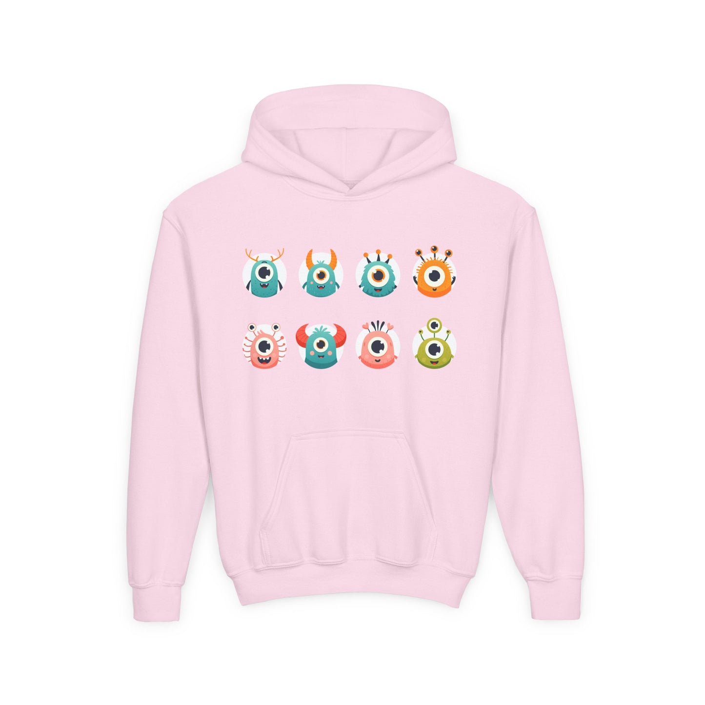 Youth Heavy Blend Hooded Sweatshirt - One eye monsters