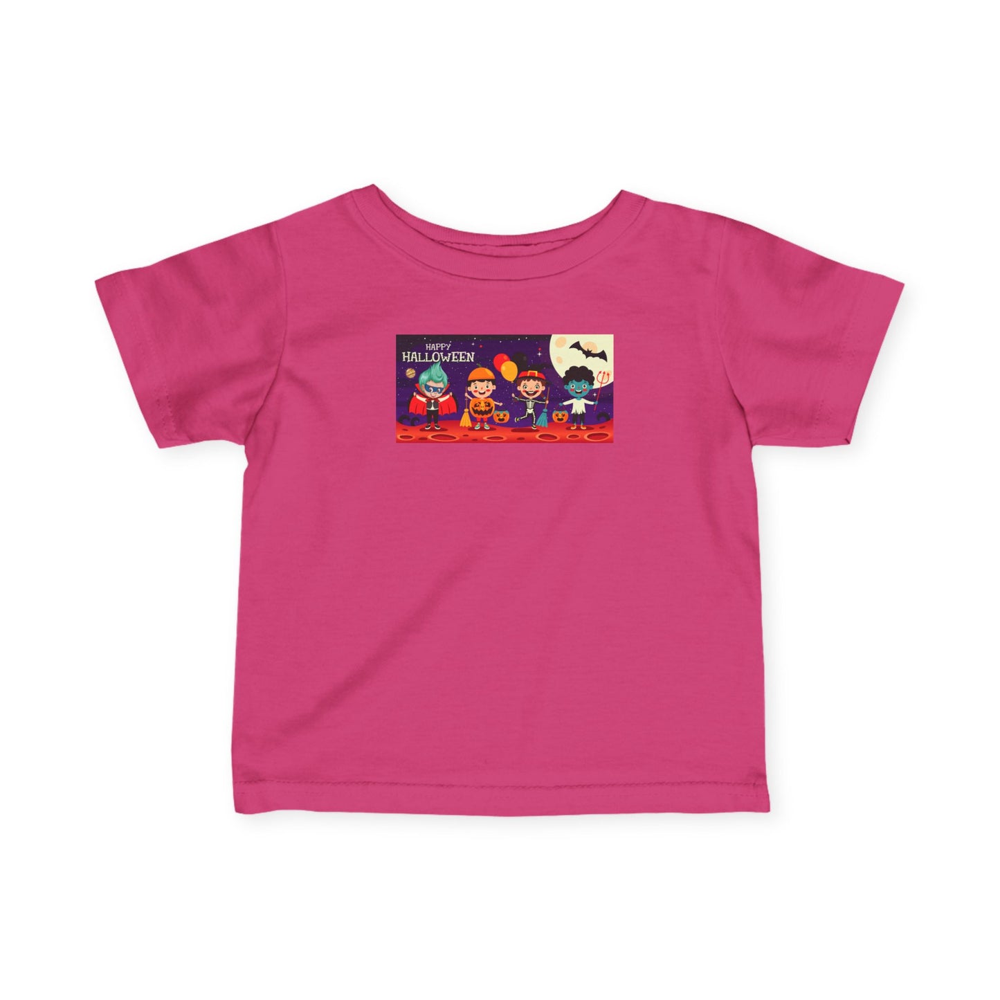 Infant Fine Jersey Tee - Super kiddo with friends on holloween