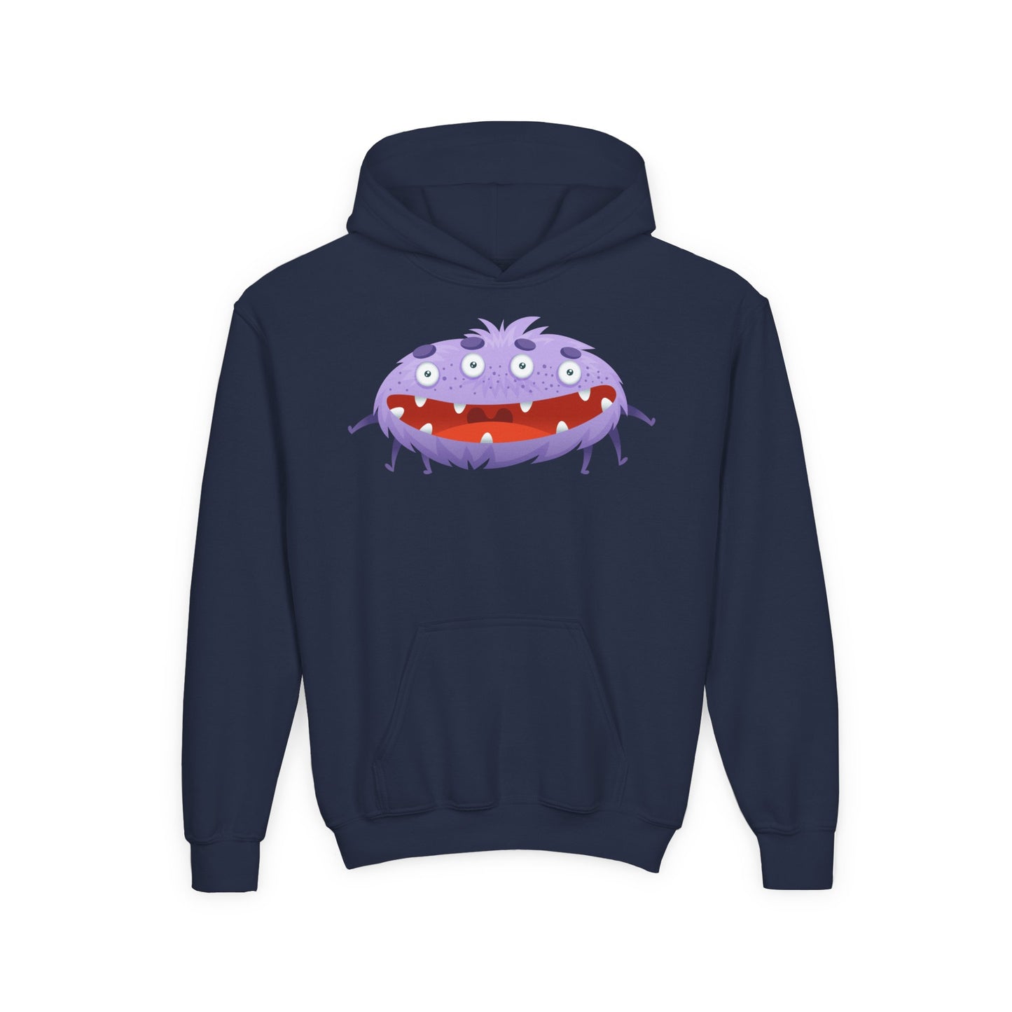Youth Heavy Blend Hooded Sweatshirt - Purple monster