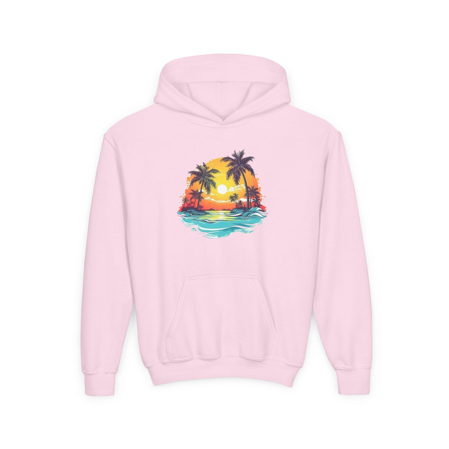 Youth Heavy Blend Hooded Sweatshirt - Summer tropical