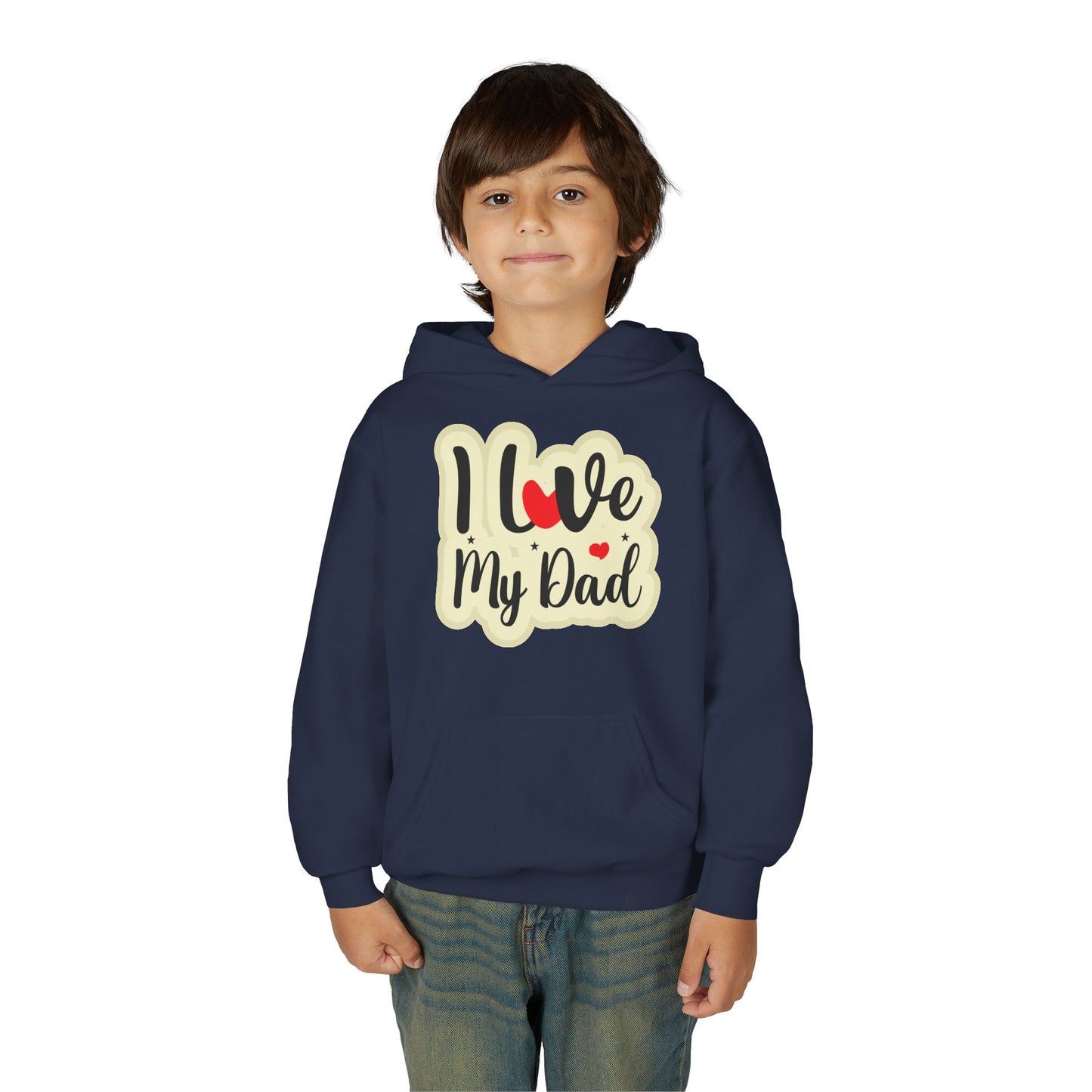Youth Heavy Blend Hooded Sweatshirt - i love my dad
