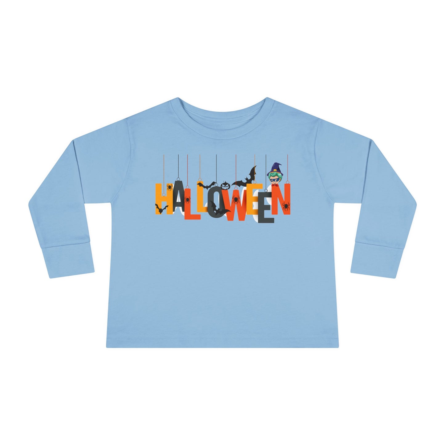 Toddler Long Sleeve Tee - Holloween hanging letters