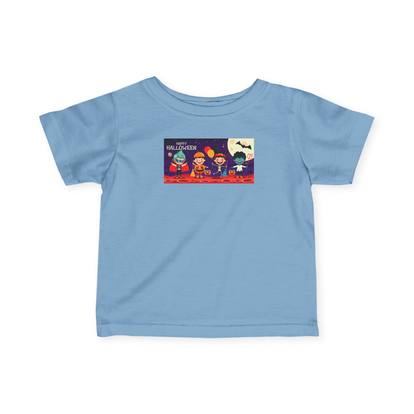 Infant Fine Jersey Tee - Super kiddo with friends on holloween