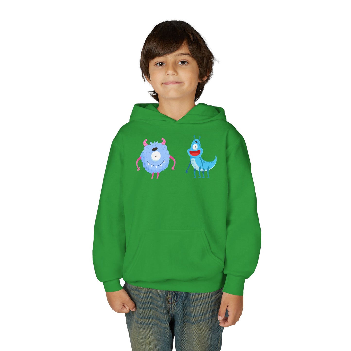 Youth Heavy Blend Hooded Sweatshirt -  One eyed monster