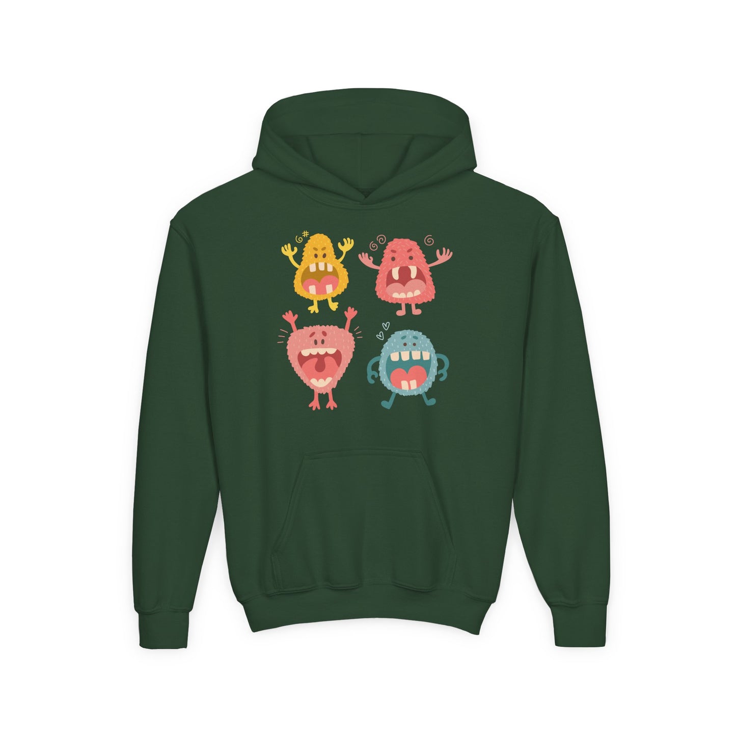Youth Heavy Blend Hooded Sweatshirt -  Screaming monsters