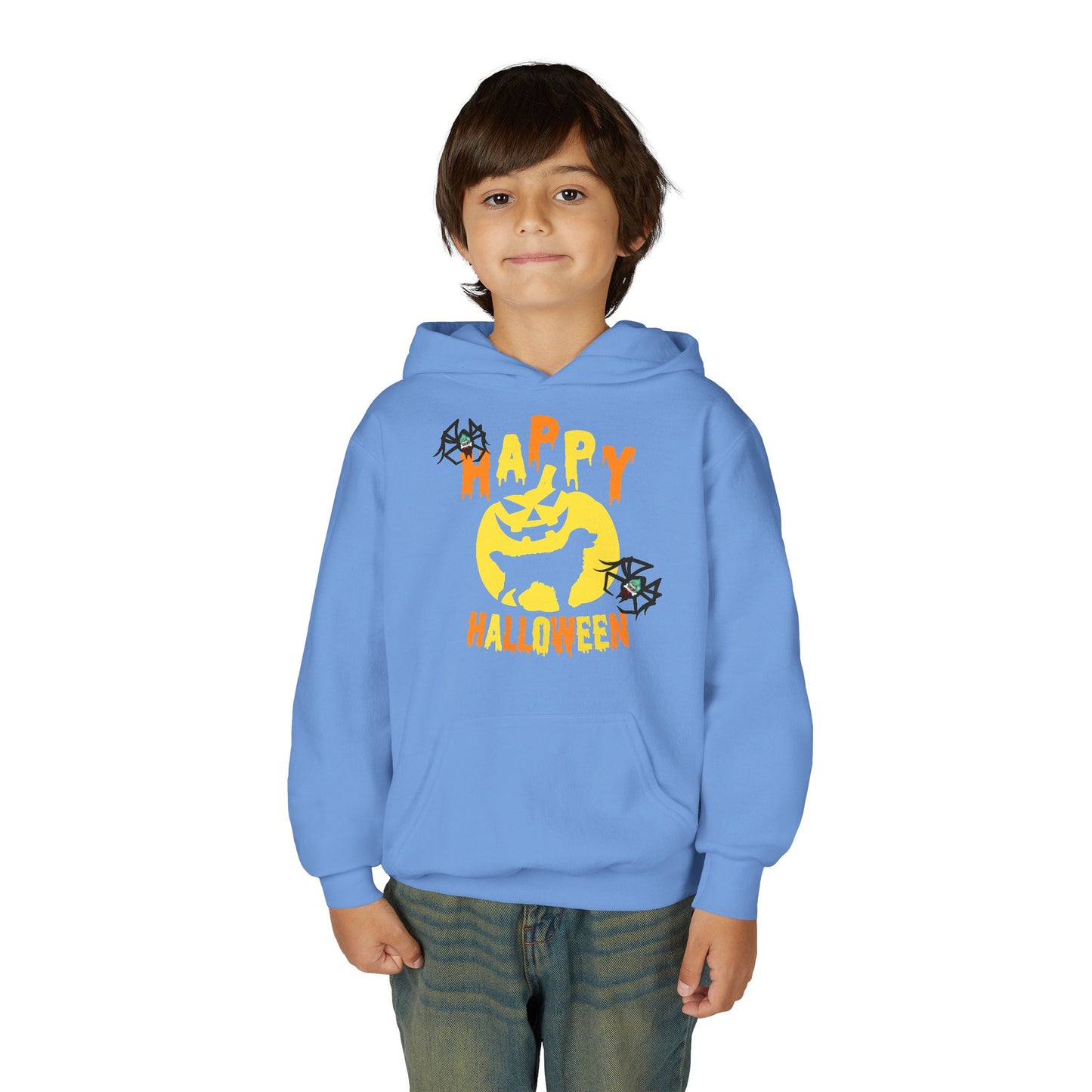 Youth Heavy Blend Hooded Sweatshirt - Happy holloween