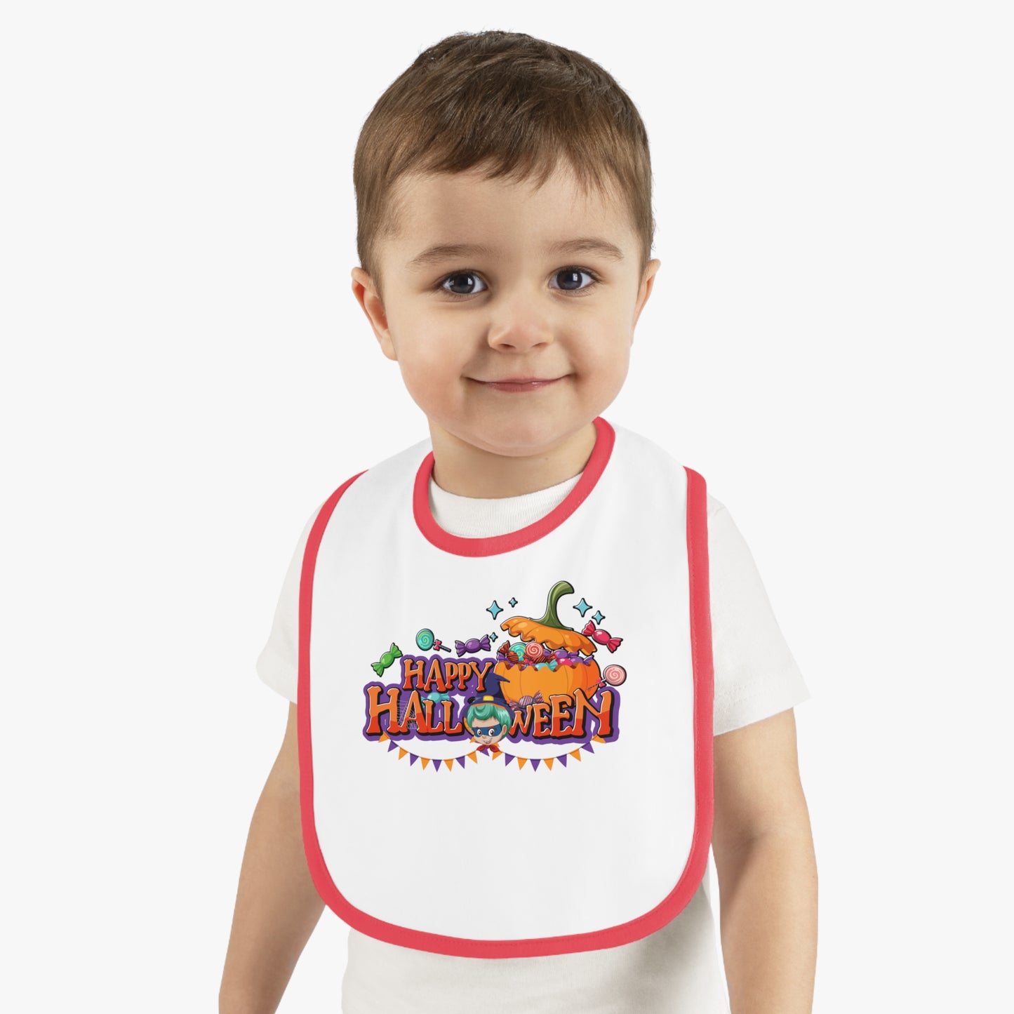 Baby Bib - Happy halloween banner