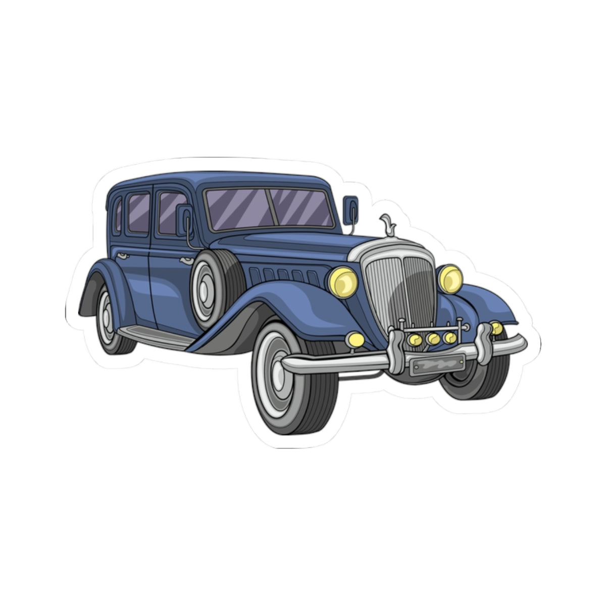 Kiss-Cut Vinyl Decals - vintage retro car
