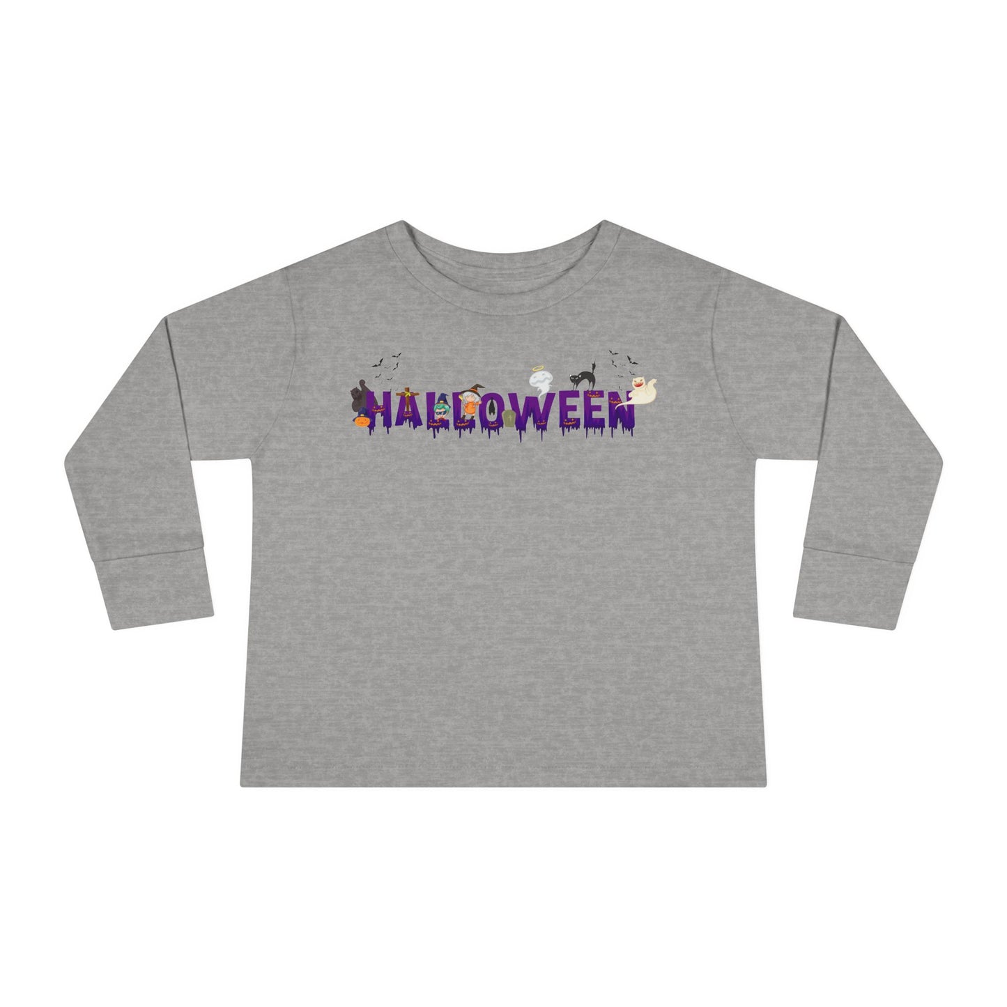 Toddler Long Sleeve Tee - Holloween word