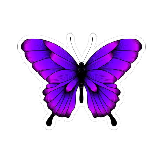 Kiss-Cut Vinyl Decals - Tropical purple butterfly