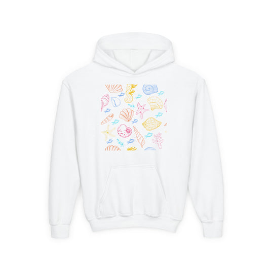 Youth Heavy Blend Hooded Sweatshirt - Sea creatures