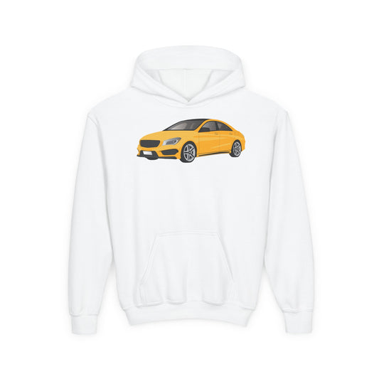Youth Heavy Blend Hooded Sweatshirt - Yellow car