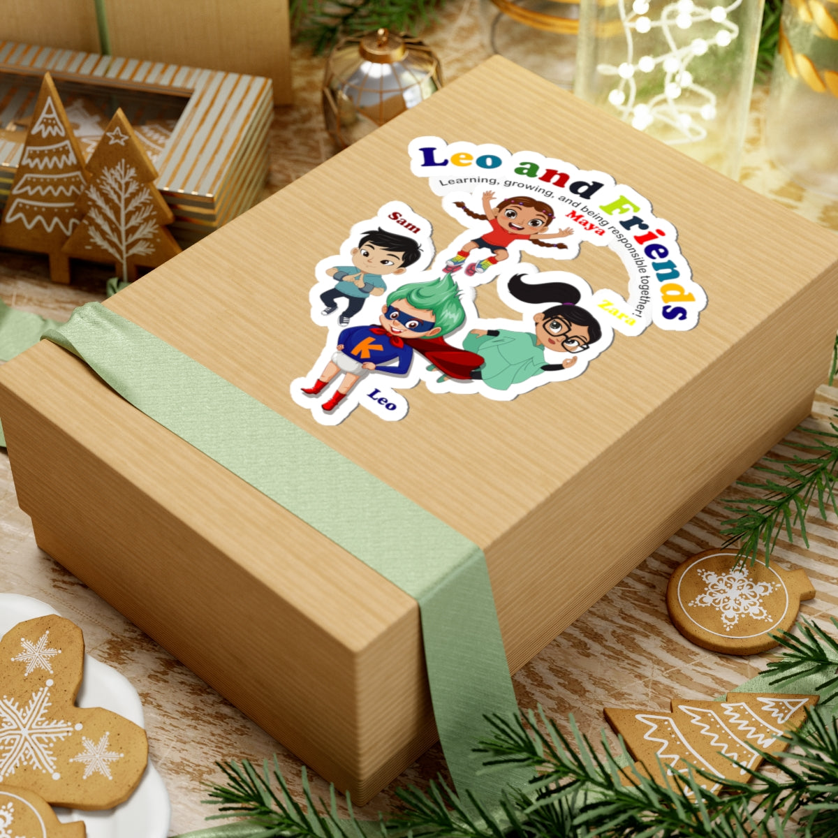 Kiss-Cut Stickers - Leo & Friends - Learning and growing