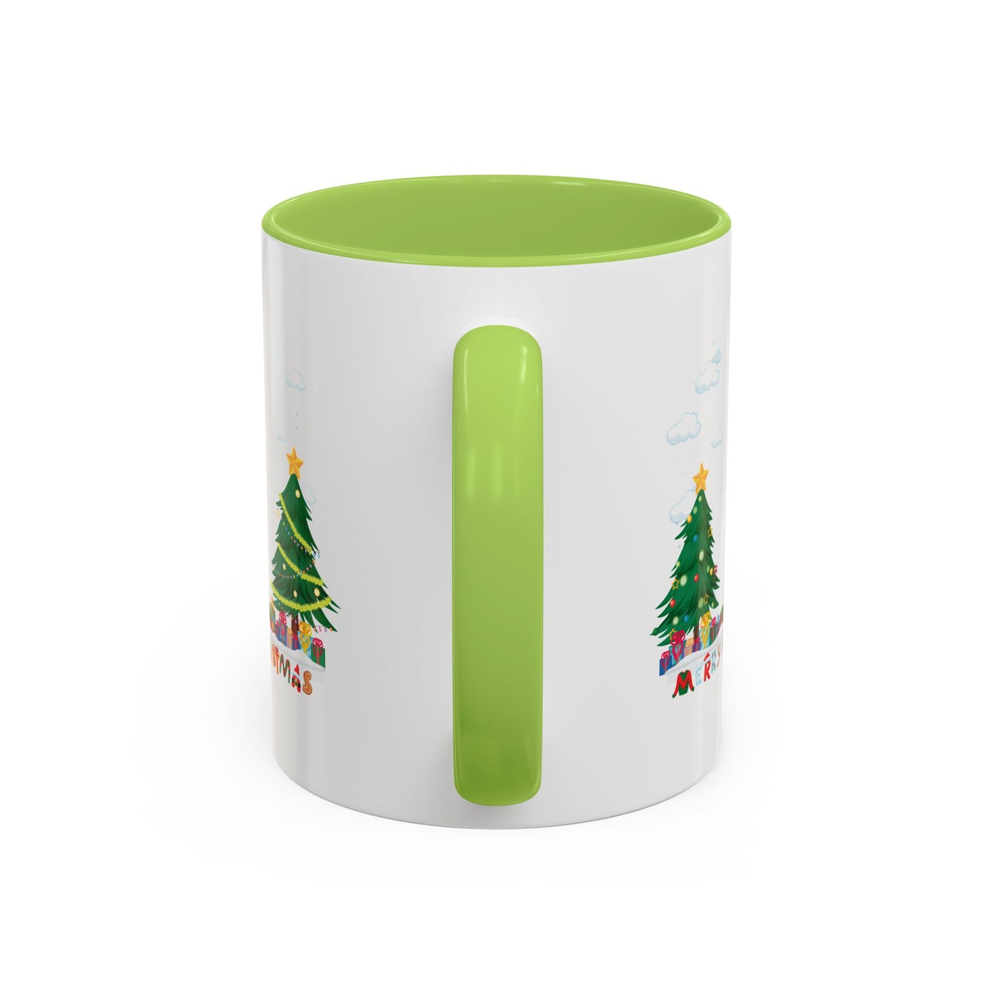 Accent Coffee Mug - Christmas and snowing