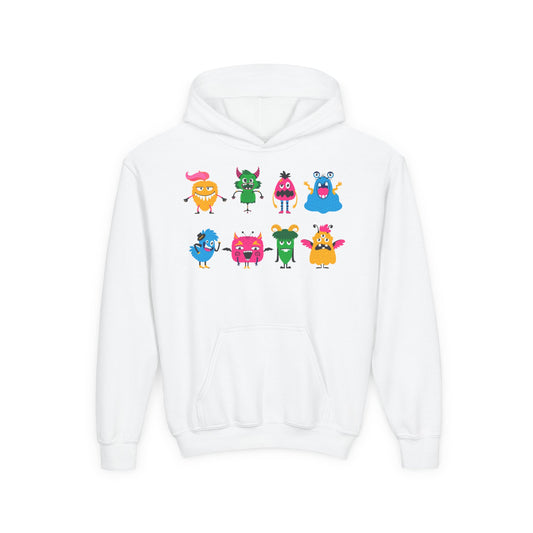 Youth Heavy Blend Hooded Sweatshirt - Set of monsters