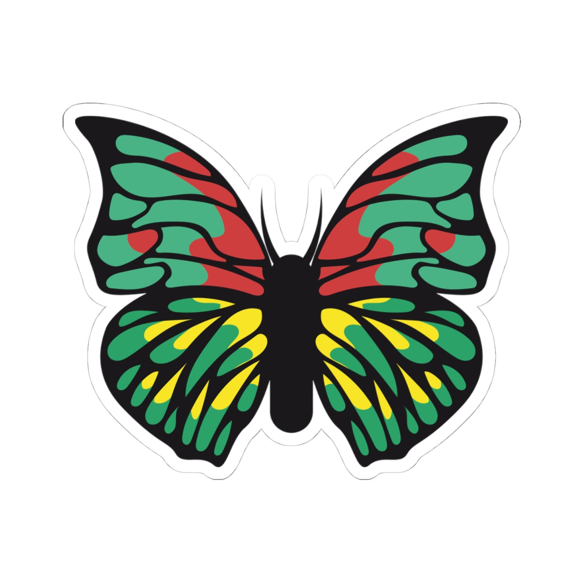 Kiss-Cut Stickers - Green butterfly