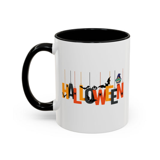Accent Coffee Mug - Holloween hanging letters