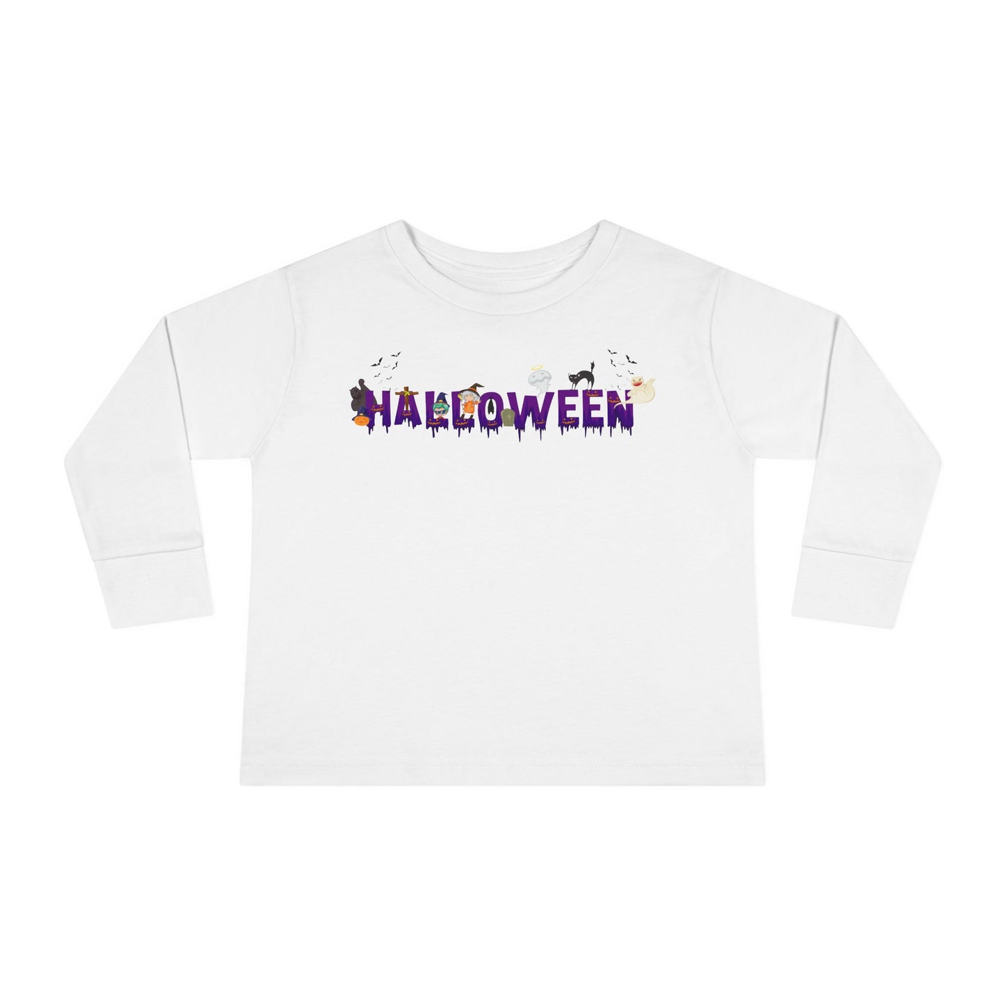 Toddler Long Sleeve Tee - Holloween word