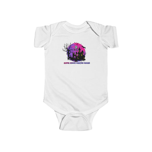 Infant Bodysuit - Super kiddo flying on hunted house