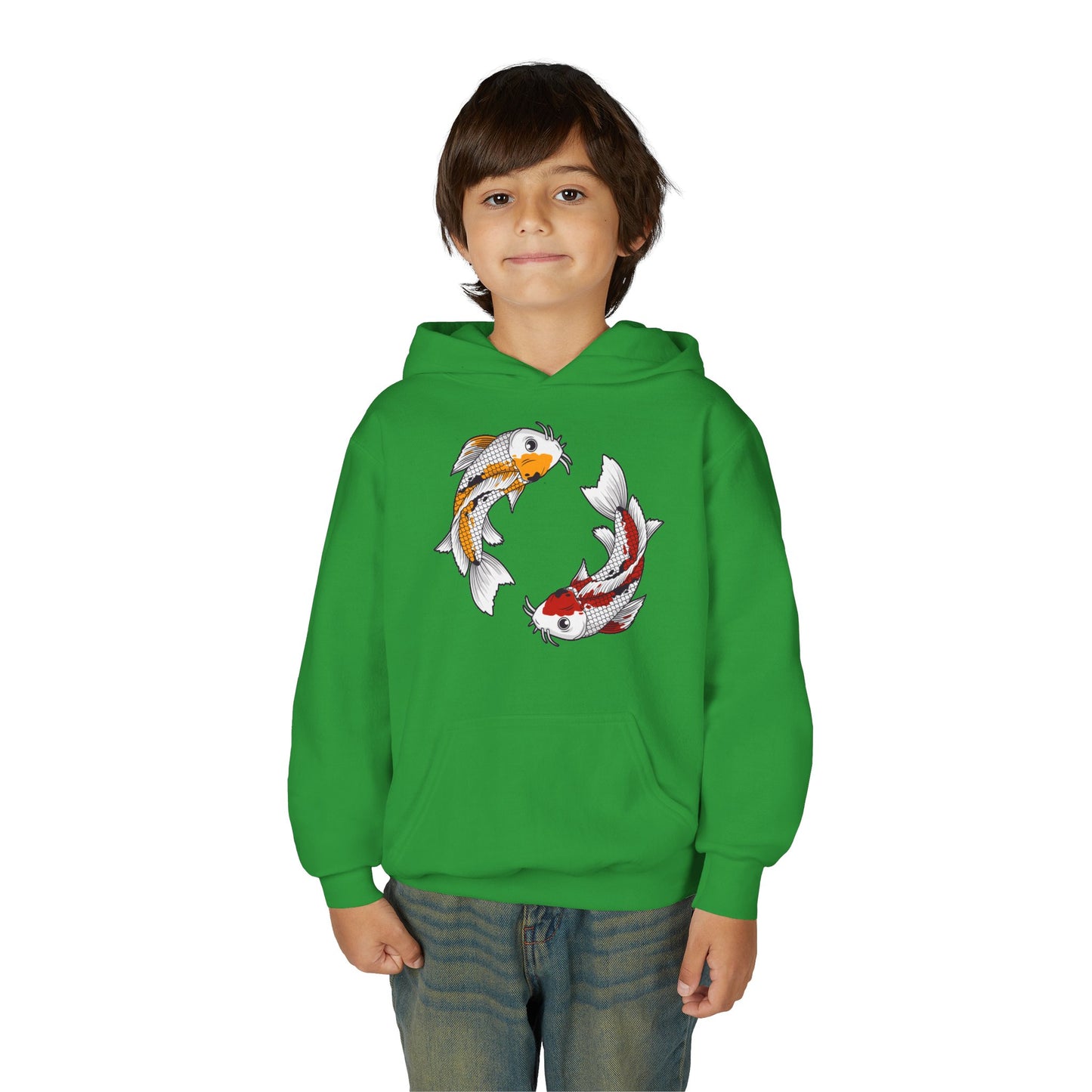 Youth Heavy Blend Hooded Sweatshirt - Koi fish