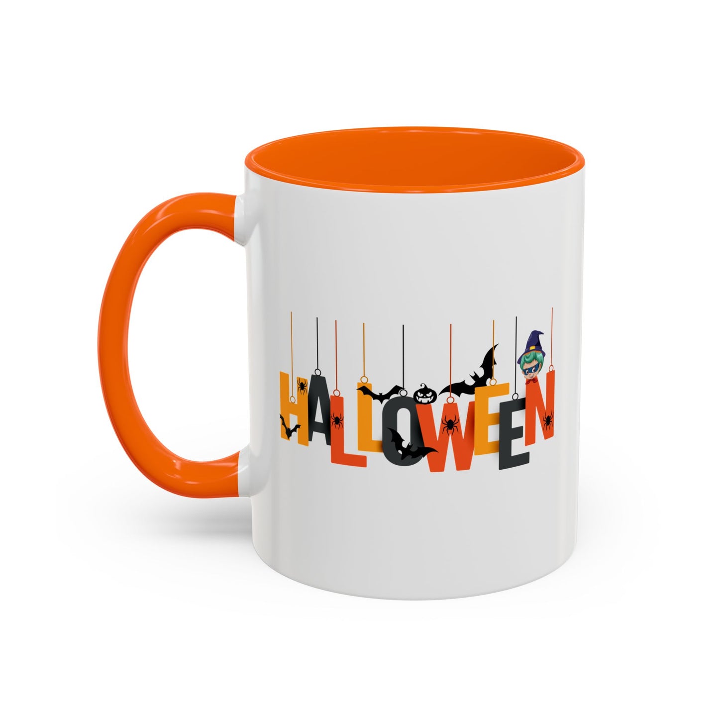 Accent Coffee Mug - Holloween hanging letters