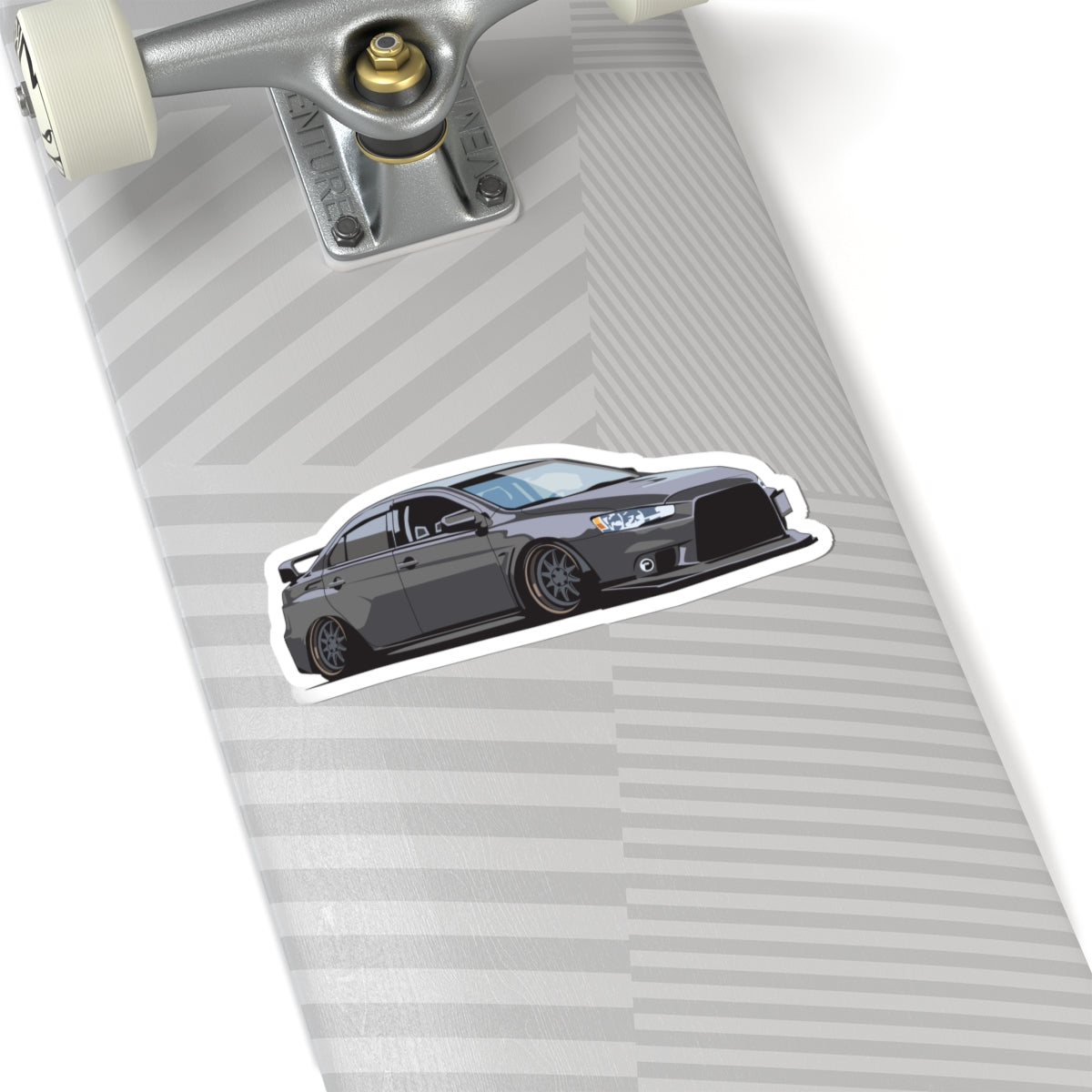 Kiss-Cut Stickers - Dark Gray sports car