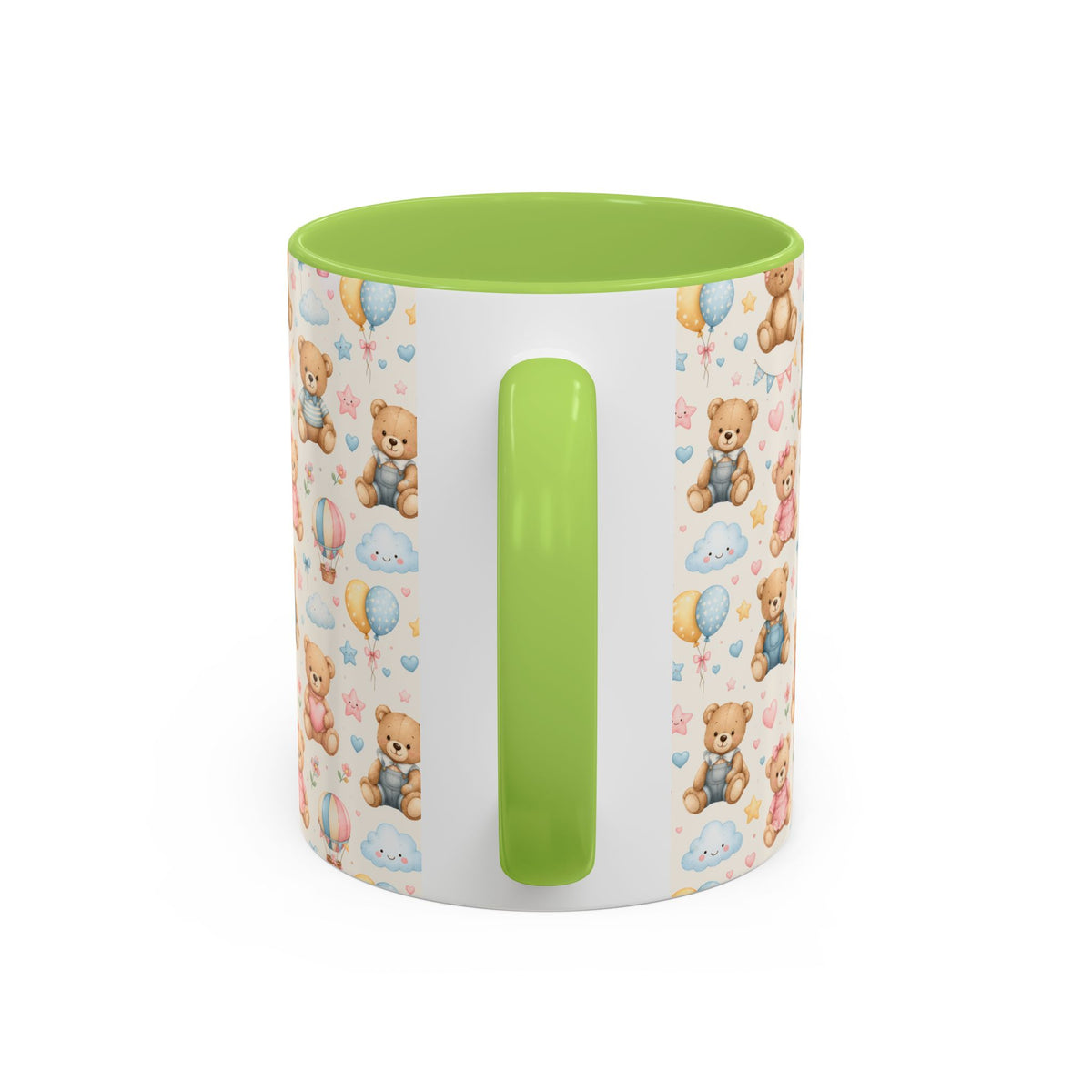 Accent Coffee Mug (11/15 oz) - Pastel Teddy Bear Nursery
