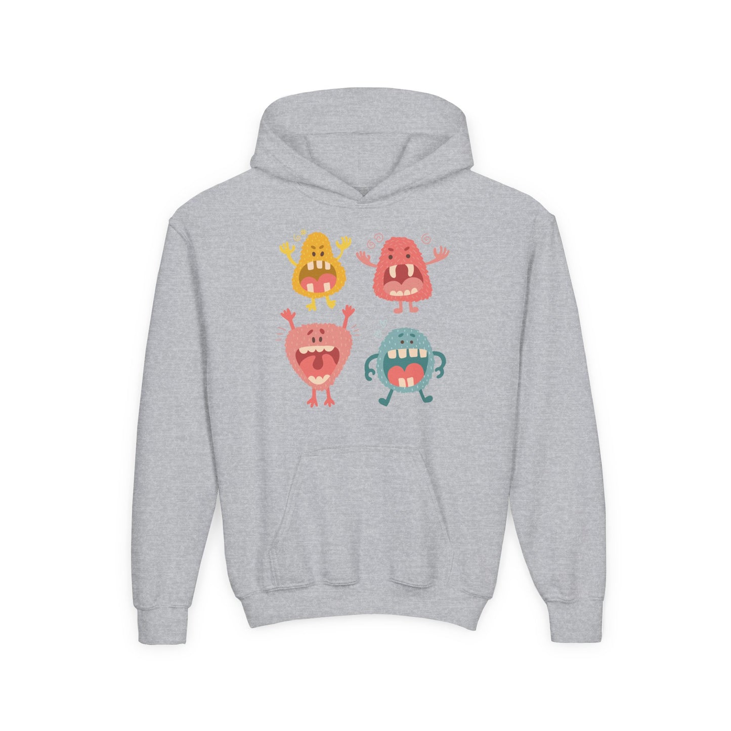 Youth Heavy Blend Hooded Sweatshirt -  Screaming monsters