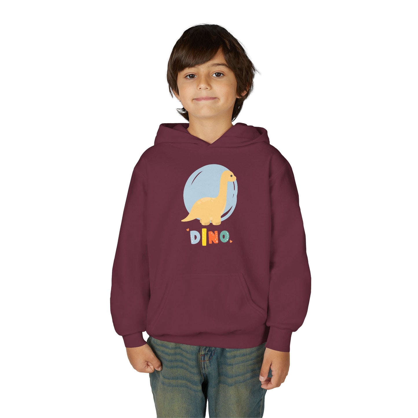 Youth Heavy Blend Hooded Sweatshirt - Dino Embrace