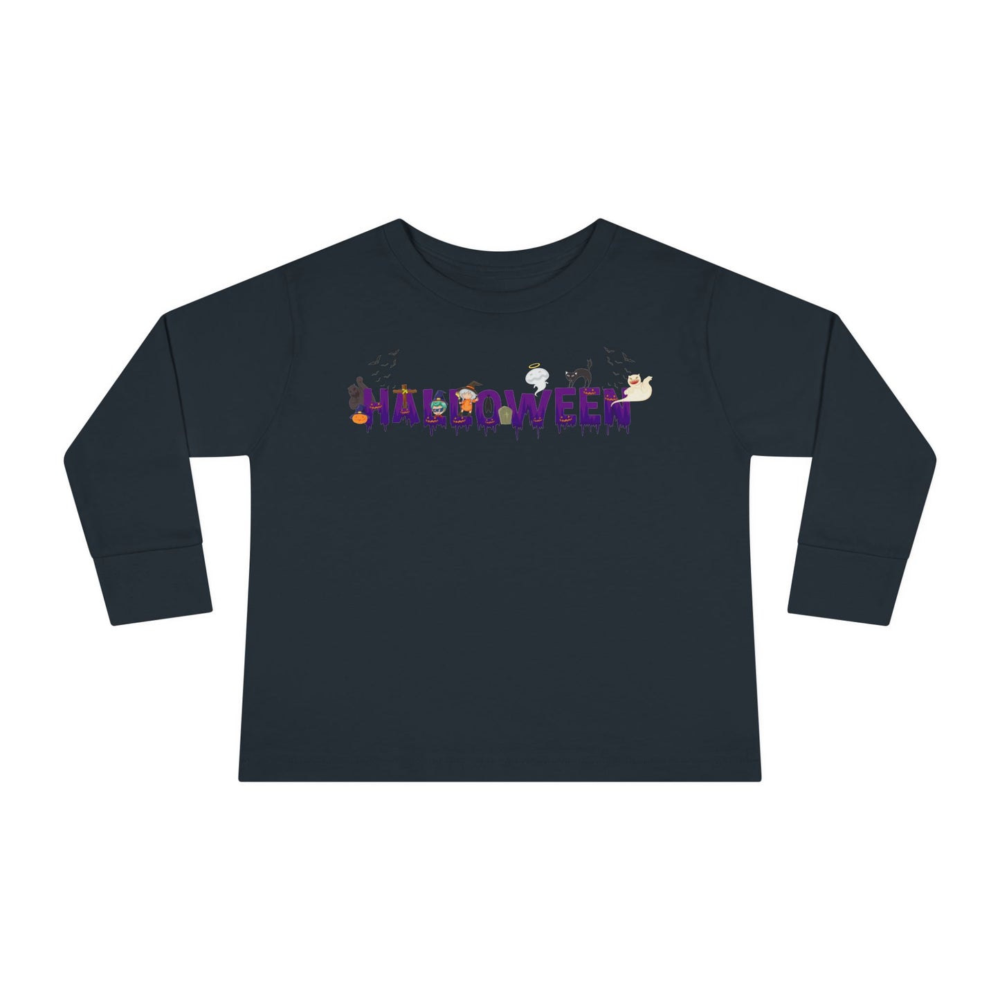 Toddler Long Sleeve Tee - Holloween word