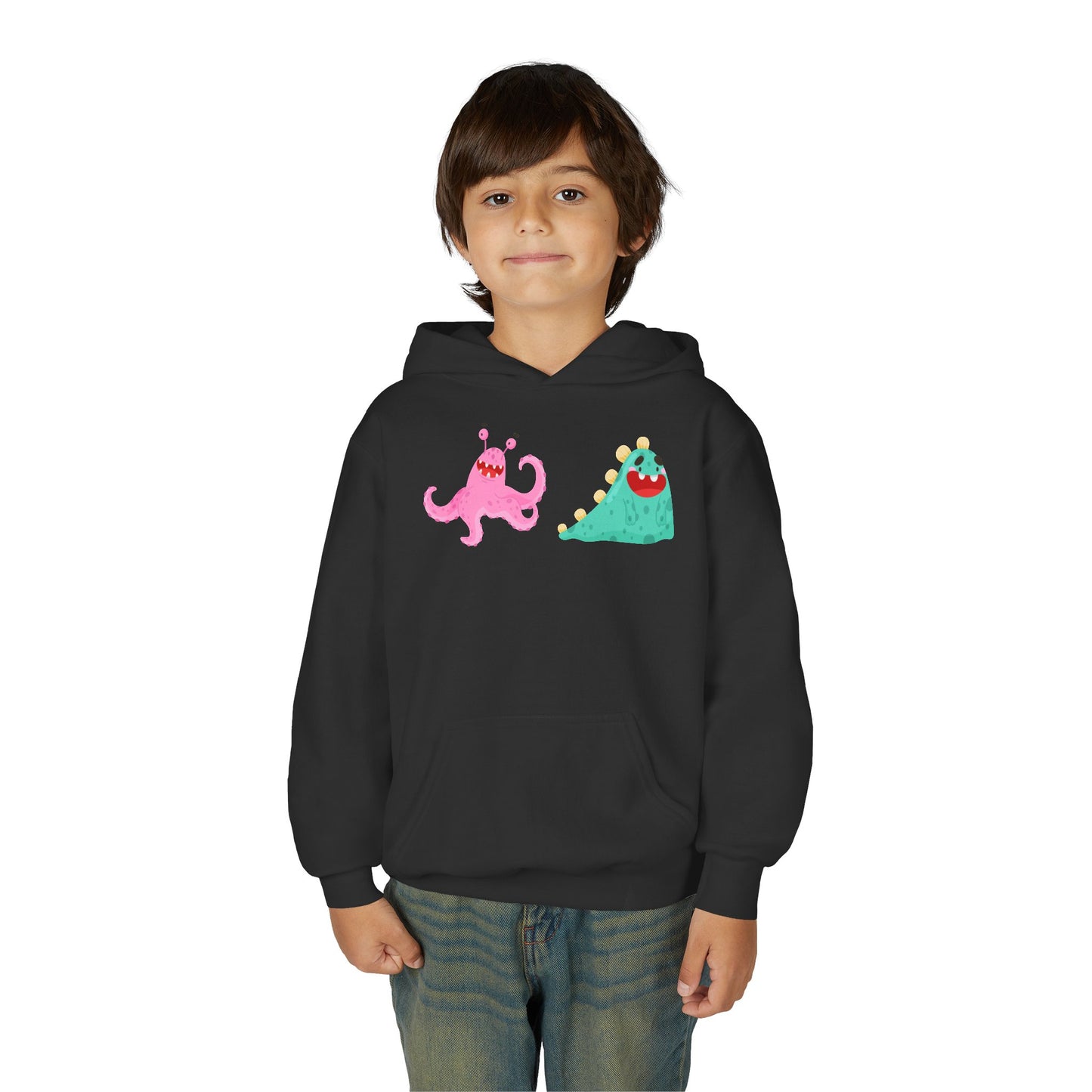 Youth Heavy Blend Hooded Sweatshirt - Joyful monster