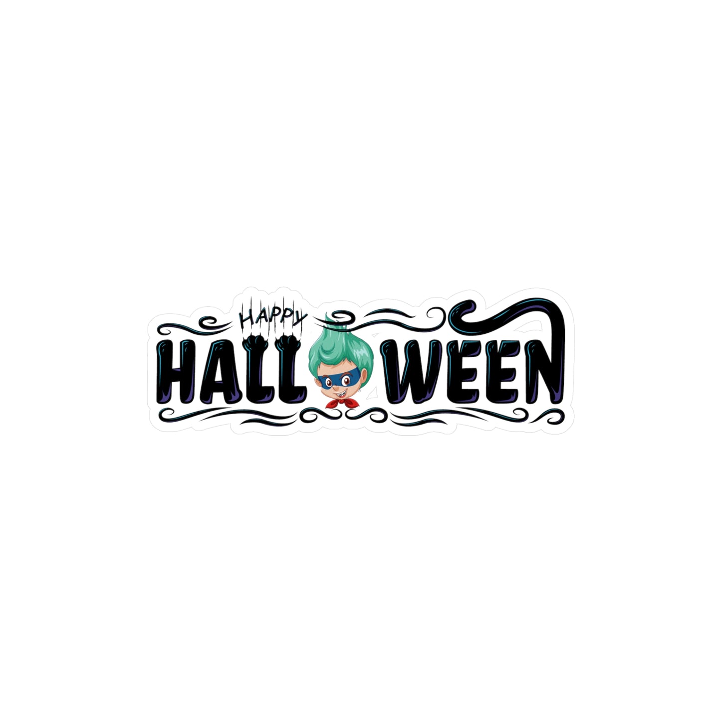Halloween Kiss-Cut Vinyl Decals – Happy halloween by super kiddo
