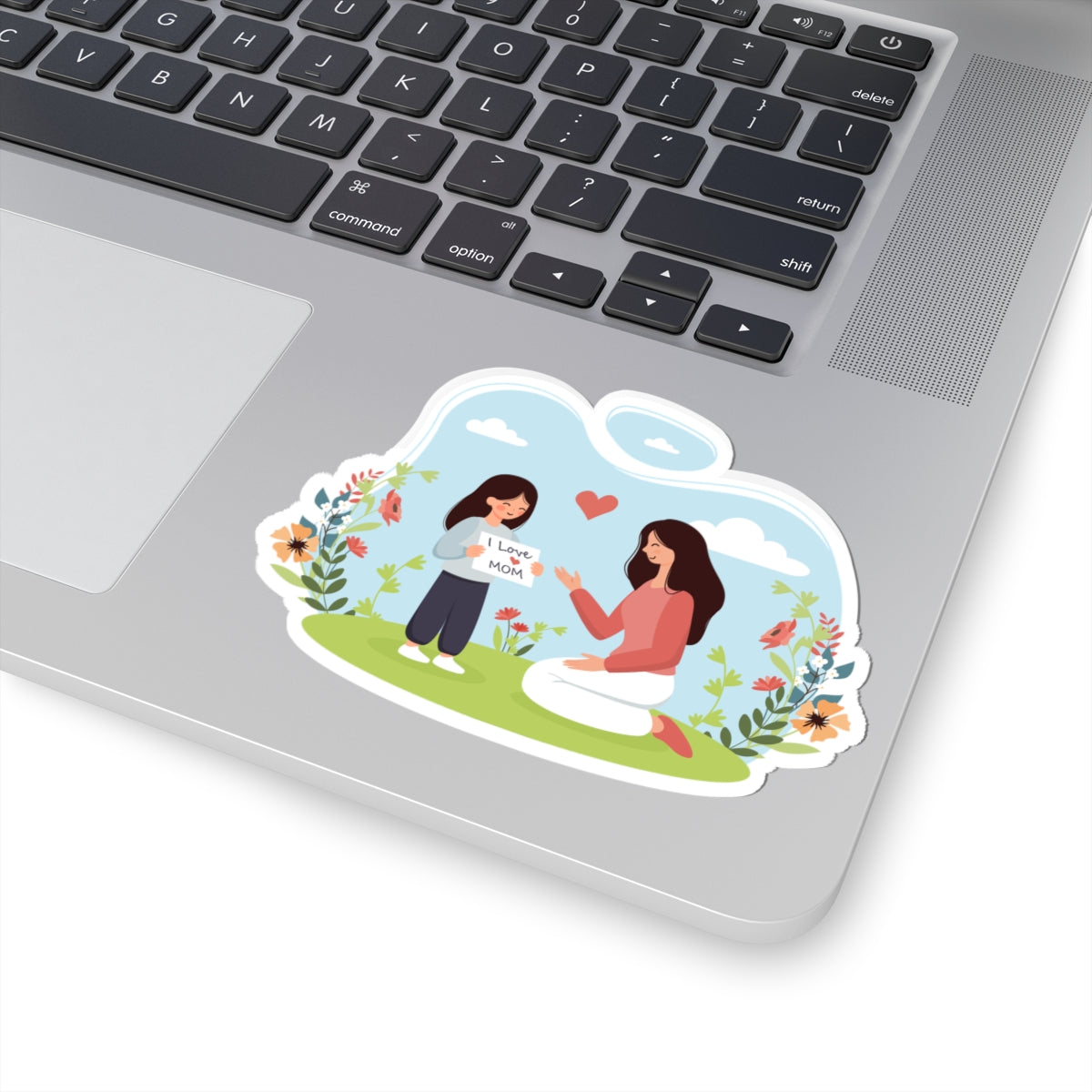 Kiss-Cut Vinyl Decals - Mother and daughter love